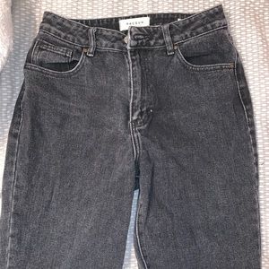 Black high waist mom jean